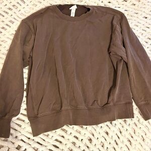 H&M Women's Brown Oversized Sweatshirt